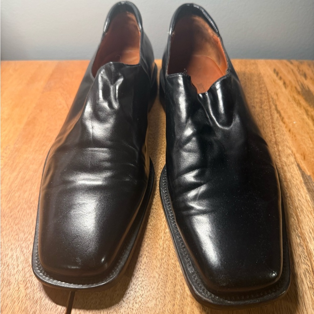 Donald J. Pliner Black Leather Loafers